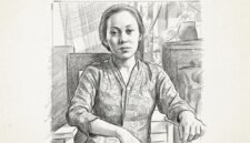 Mia Bustam, dengan gaya Pencil Sketch Art