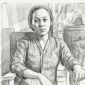 Mia Bustam, dengan gaya Pencil Sketch Art