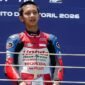 Foto: Kiandra Ramadhipa saat Meraih Podium di Sirkuit Estoril, Portugal, pada ajang Moto3 Junior World Championship.