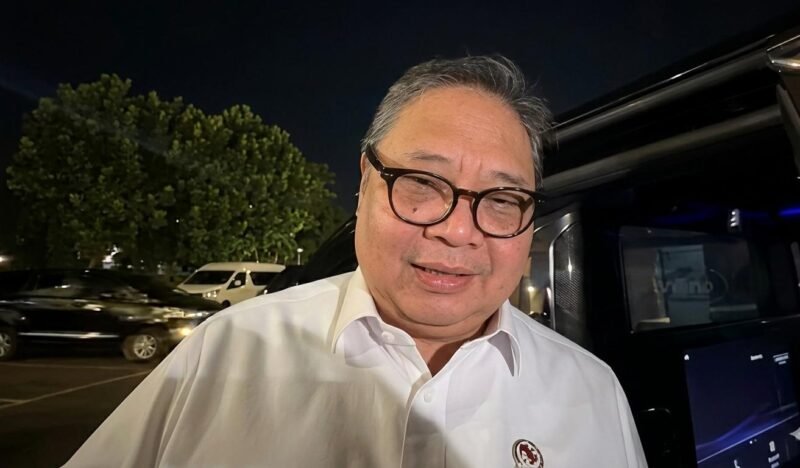 Foto: Airlangga Hartarto saat diwawancarai, di Istana Kepresidenan Jakarta, Kamis (18/6) (Dok. istimewa)