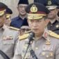 Foto: Kapolri Jenderal Listyo Sigit Prabowo beserta jajaran, saat beri keterangan pers di Blitar, Jawa Timur, Sabtu 20 Juni 2026