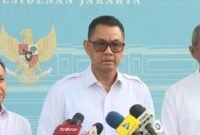 Foto: Direktur Utama PT PLN (Persero), Darmawan Prasodjo, memberikan keterangan di Sanana Kepresidenan, Jakarta, Senin 22 Juni 2026.