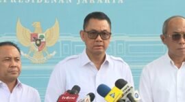 Foto: Direktur Utama PT PLN (Persero), Darmawan Prasodjo, memberikan keterangan di Sanana Kepresidenan, Jakarta, Senin 22 Juni 2026.
