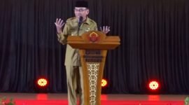 Tangkapan layar pidato Wakil Walikota Padang, Maigus Nasir, di UIN ib Padang, Selasa 7 Juli 2026 (Sumber: YouTube UIN IB Padang)