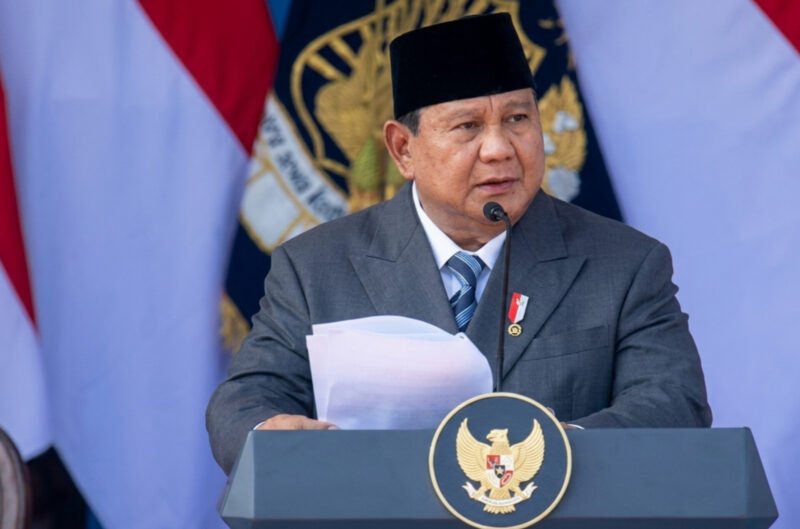 Foto: Prabowo Subianto dalam peringatan Hari Bhayangkara ke-80 yang digelar di Satlat Brimob Cikeas, Bogor, Jawa Barat, Rabu (1/7/2026)