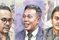 Sketch Art Colored "Roy Suryo, Ahmad Khozinudin, Abdul Gafur"
