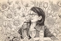 Karlina Supelli dengan Gaya Sketch Art Klasik