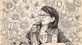 Karlina Supelli dengan Gaya Sketch Art Klasik