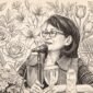 Karlina Supelli dengan Gaya Sketch Art Klasik