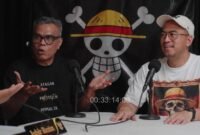 Tangkapan layar Pandji Pragiwaksono dan Cing Abdel dalam program Jubir Rezim, channel YouTube Tretan Universe, diunggah pada 7 Juli 2026