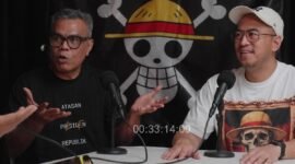 Tangkapan layar Pandji Pragiwaksono dan Cing Abdel dalam program Jubir Rezim, channel YouTube Tretan Universe, diunggah pada 7 Juli 2026