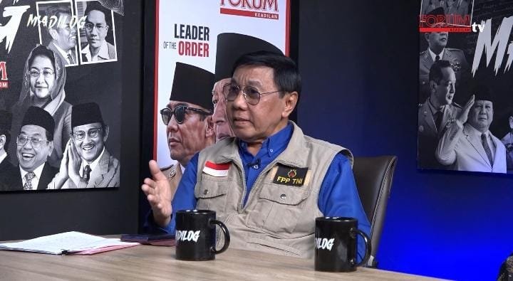 Tangkapan Layar Laksamana Pertama TNI (Purn) Moeryono Aladin, dalam kanal YouTube Forum Keadilan TV