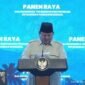 Foto: Presiden Prabowo Subianto Aat pidato (Dok. Biro Pers, Media, dan Informasi Sekretariat Presiden)