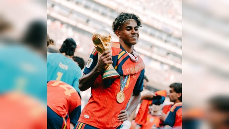Foto: Lamine Yamal saat berhasil membawa Spanyol juara FIFA World Cup 2026 (Dok. Instagram @lamineyamal)