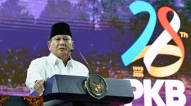 Foto: Presiden Prabowo Subianto hadir dalam perayaan Hari Lahir (Harlah) PKB ke-28 di Jakarta International Convention Center (JICC), Kamis, 23 Juli 2026. (Dok. BPMI Setpres/Cahyo)