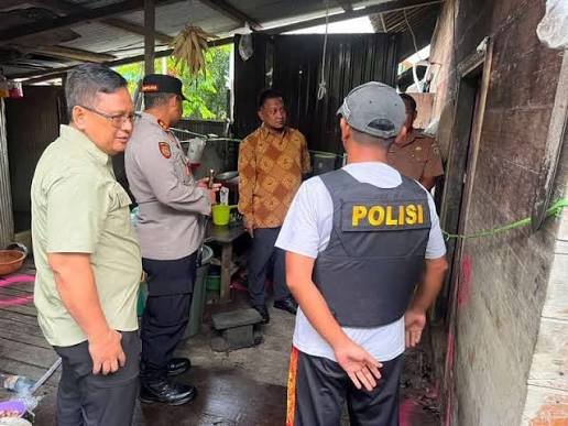Foto: Kompolnas bersama kepolisian melihat TKP (Dok. Humas Polres Katingan)