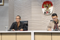Foto: Konferensi pers OTT Bupati Langkat Syah Affandi di Gedung KPK (Dok. M. Wahyudin/RM)