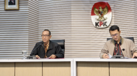 Foto: Konferensi pers OTT Bupati Langkat Syah Affandi di Gedung KPK (Dok. M. Wahyudin/RM)