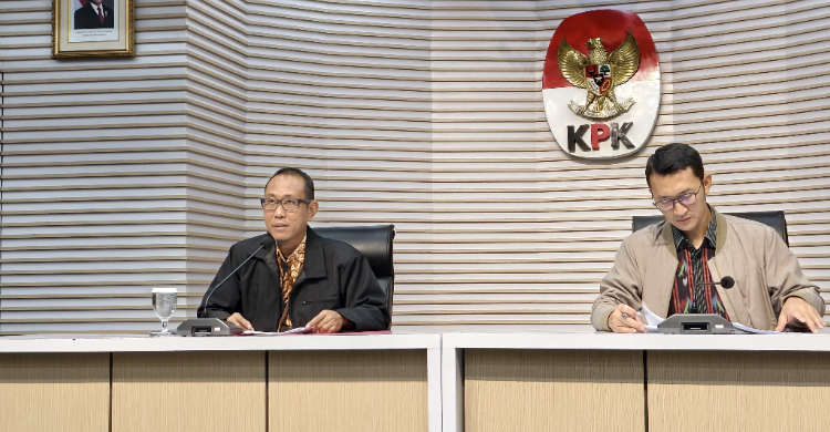 Foto: Konferensi pers OTT Bupati Langkat Syah Affandi di Gedung KPK (Dok. M. Wahyudin/RM)