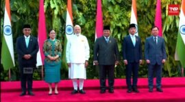 Foto: PM India India Narendra Modi saat berada di gedung DPR RI pada Selasa (7/7/2026). (YouTube DPR)