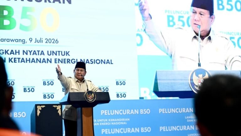 Pada Kamis (9/7/2026), Presiden Prabowo Subianto meresmikan peluncuran program Biodiesel B50 yang mengusung tema 