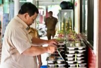 Foto: Presiden Prabowo Subianto meninjau penyaluran program Makan Bergizi Gratis (MBG) (Dok.PMI Setpres/Cahyo)