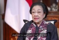 Tangkapan layar pernyataan belasungkawa Megawati untuk mendiang Khamenei saat disiarkan oleh media televisi Iran. (Dok. Istimewa)