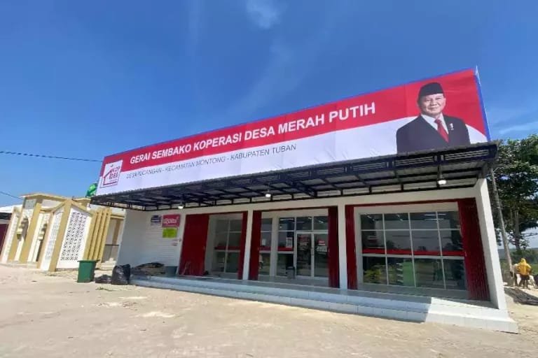 Foto: Bangunan KDMP di Desa Pucangan, Kecamatan Montong, Kabupaten Tuban. (Dok. Diah Ayu/Beritajatim.com)