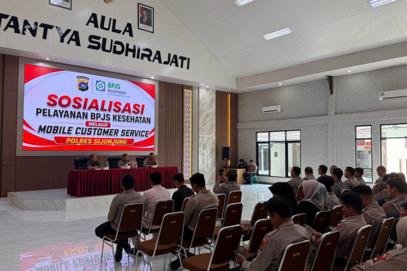 BPJS Kesehatan Gelar Edukasi JKN di Polres Sijunjung. (Foto: Dok. ANTARA)