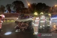 Kecelakaan Tol Jagorawi: 2 Tewas Terbakar di Dalam Jeep. (Foto: Dok. ANTARA)