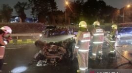 Kecelakaan Tol Jagorawi: 2 Tewas Terbakar di Dalam Jeep. (Foto: Dok. ANTARA)
