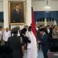 Wakil Presiden Gibran Rakabuming mengukuhkan 76 anggota Paskibraka 2026 di Istana Negara, Jakarta, Sabtu (15/8/2026). (Foto: ANTARA/Maria Cicilia Galuh)