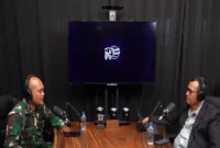 Letkol Ucok Namar, Dandim 50 Kota, saat menjadi narasumber Podcast Kusieh Bendi. (Foto: Dok. Podcast Kusieh Bendi)