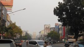 Kabut Asap Karhutla Kembali Selimuti Palembang. (Foto: CNN Indonesia)