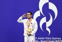 Rifky Sumbang Emas Pertama Indonesia di Asian Para Games. (Foto: Dok. ANTARA)