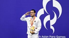 Rifky Sumbang Emas Pertama Indonesia di Asian Para Games. (Foto: Dok. ANTARA)