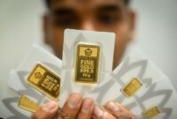<p>Harga Emas Antam Turun Rp10.000 Jadi Rp2.570.000/Gram. (Foto: Dok. ANTARA)</p>
