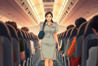 Tugas Utama Pramugari di Pesawat, Bukan Mengangkat Koper (Ilustrasi: AI Dimensia Creative)