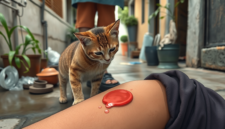 Air Liur Kucing Berbahaya bila Kena Luka Terbuka (Ilustrasi: AI Dimensia Creative)