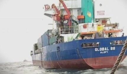 TNI AL Amankan Kapal MV Global 88 Muat Rokok ke Malaysia
